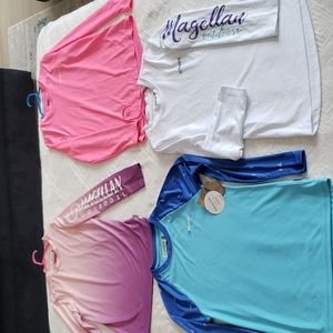 4 Girls Medium Magellan Fish Gear Shirts